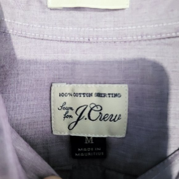 J. Crew Slim Oxford Long Sleeve Button-down Dress Shirt Light Purple Mens Medium - Picture 3 of 8